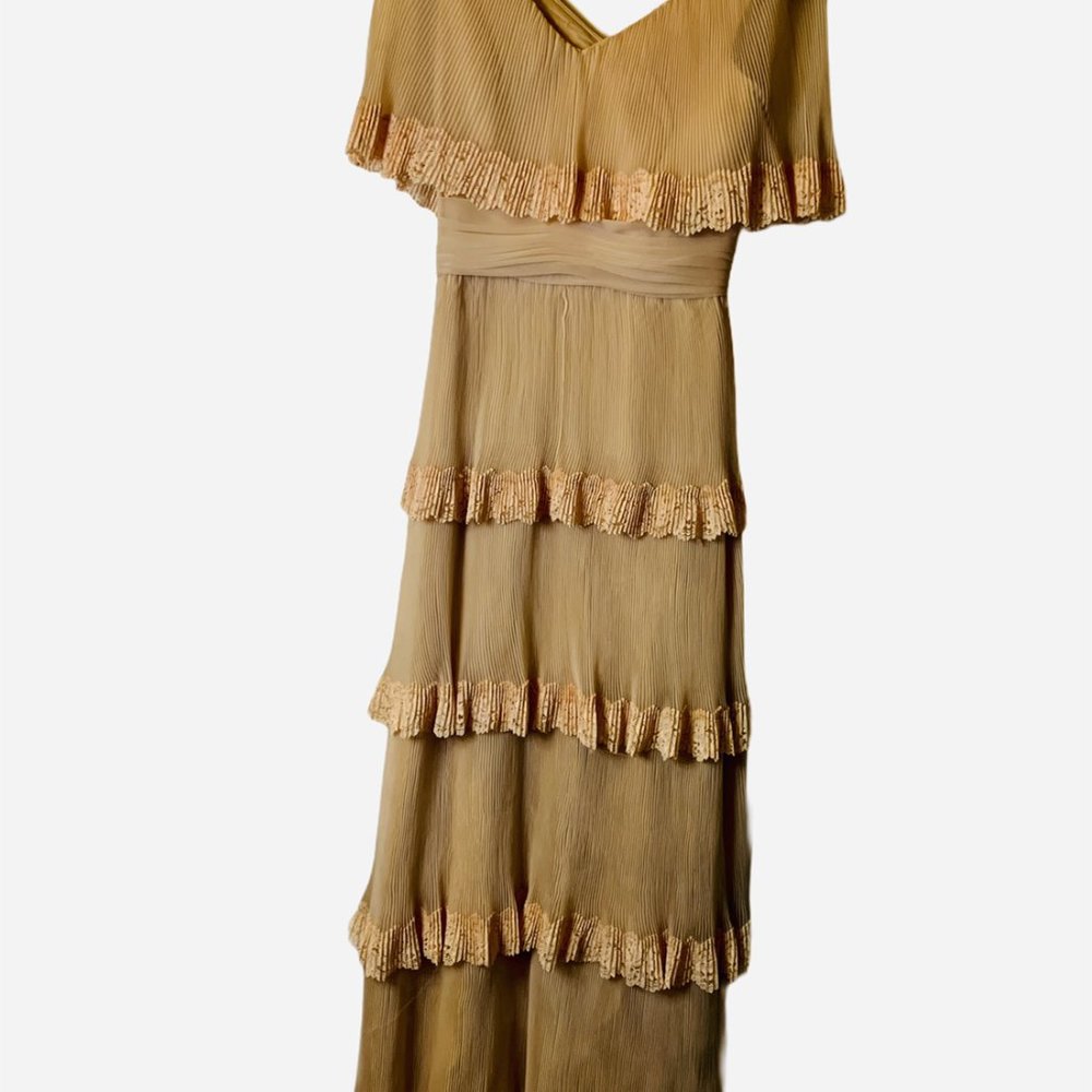 70s Miss Elliette Tiered Maxi Dress - Picture 1 of 5